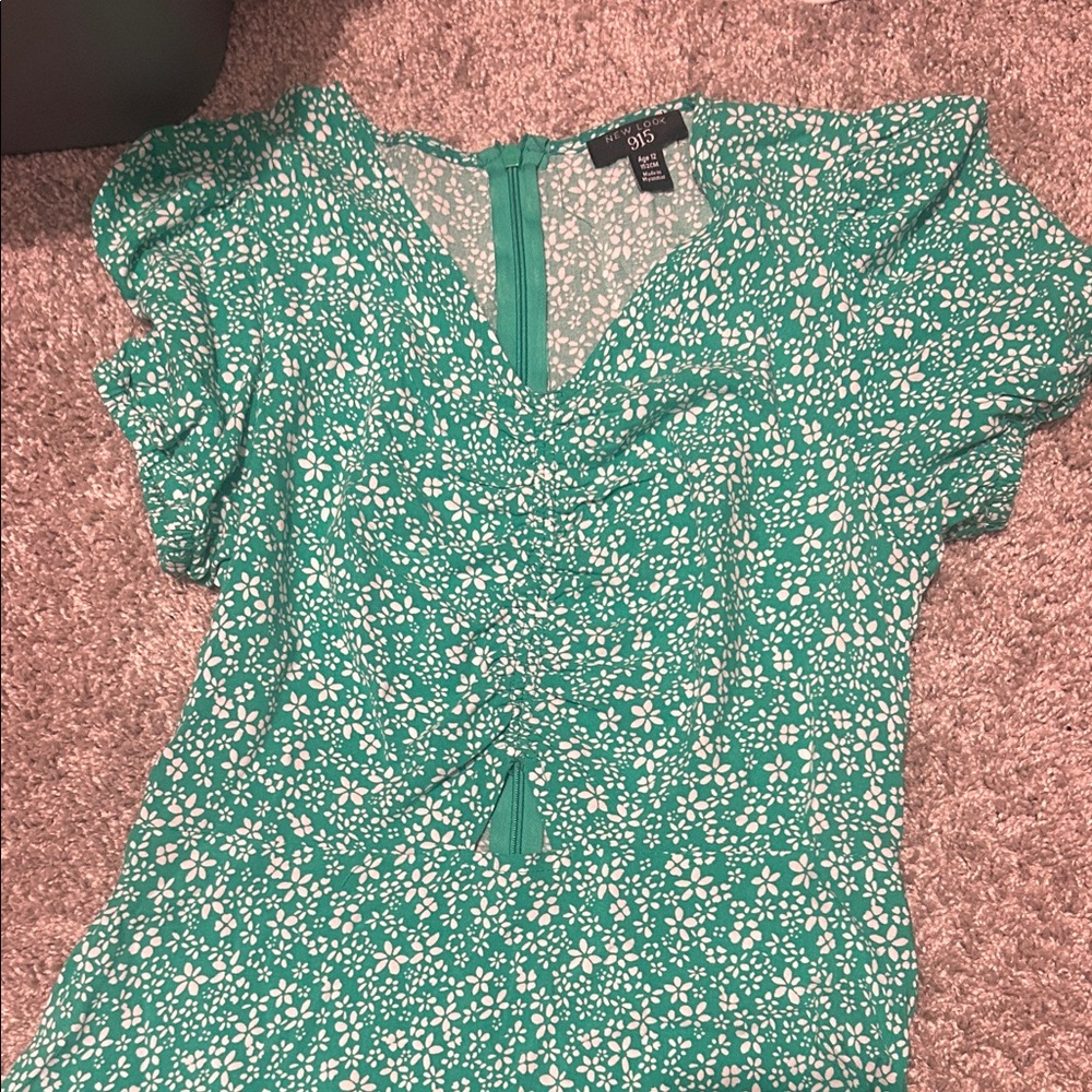 Floral Green Women's Top
